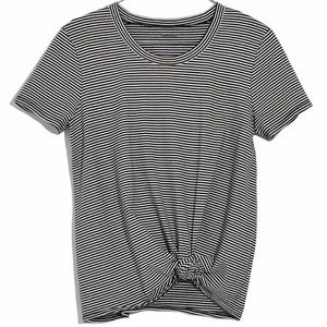 Madewell Knot Front Tee in Stripes